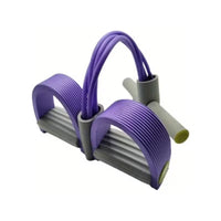 Portable Exercise Stepper with Resistance Bands, Purple And Gray, Compact Fitness Equipment Home Workout