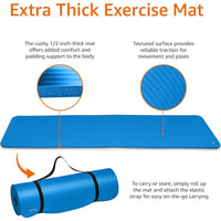 1/2- Inch Extra Thick Exercise Yoga Mat