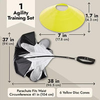 Agility Ladder Workout Equipment with 6 Speed Training Cones And Resistance Parachute Footwork Skills Drill Gear for Football And Soccer 6.1 meter